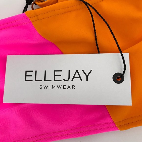 NWT Ellejay Womens Lauren Neon Color Block Bandeau Bikini Size XS - Picture 6 of 6